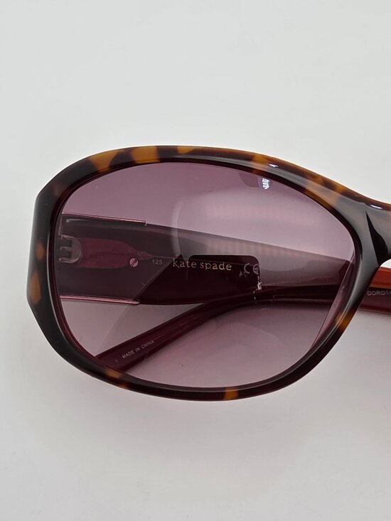 Kate Spade Dorothy Tortoise Citron Frame Brown Gradient Lens Sunglasses w/ Case